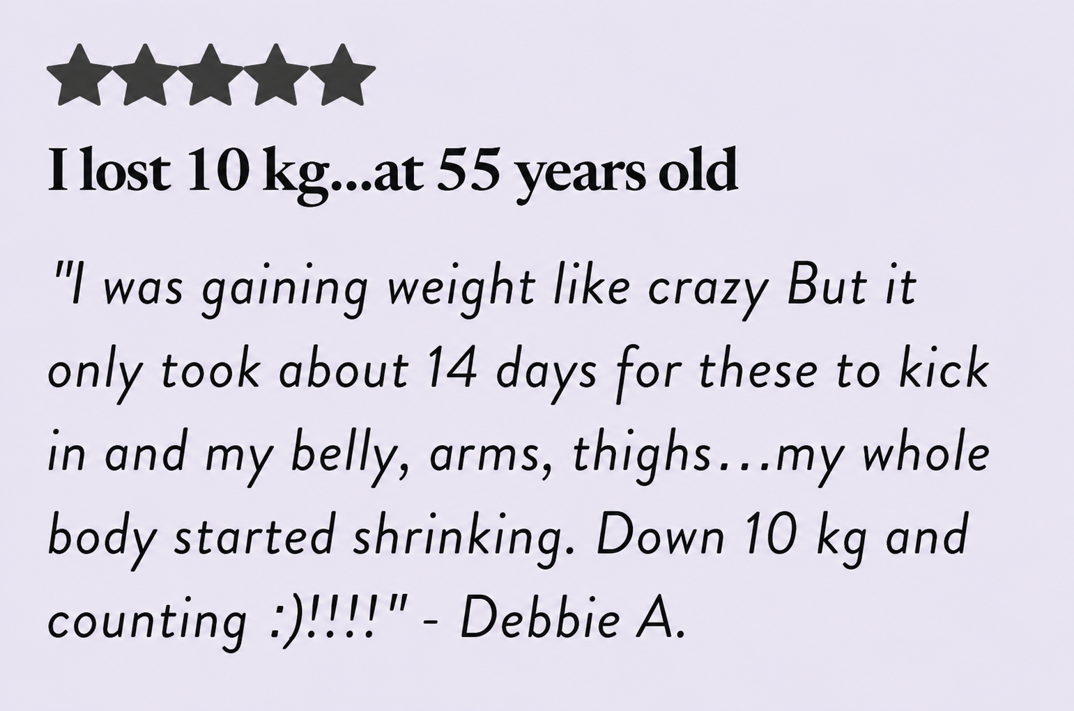 Menopause (45 - 55 years old) customer review